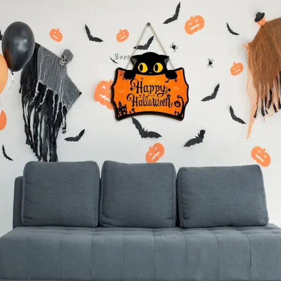 Happy Halloween Sign Front Door {4}