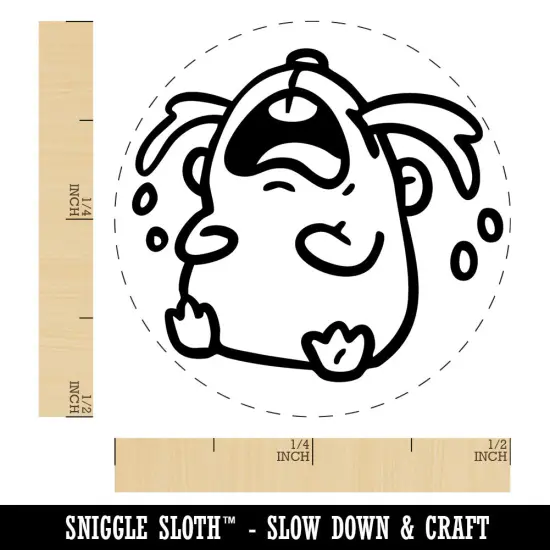 Sad Crying Bawling Gerbil Hamster Rodent Critter Pet Self-Inking Rubber Stamp UV {1}