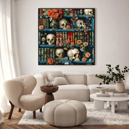 Bookshelf Paint by Numbers Kit - 16x16 Inch {2}