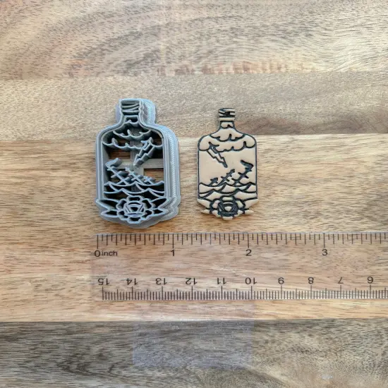 Traditional Tattoo Shipwreck in a Bottle Clay Cutter {3}