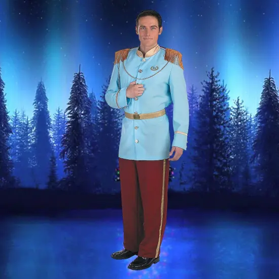 Prince Charming Deluxe Costume for Men with Regal Jacket and Medal Accessories {1}
