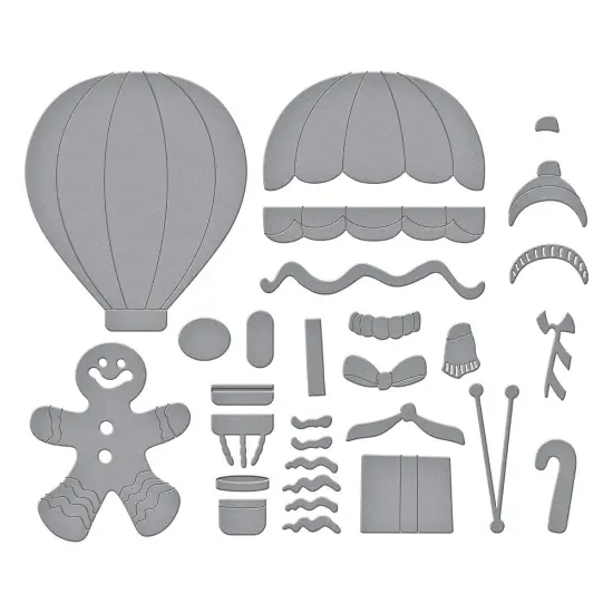 Spellbinders Etched Dies From Candy Christmas By Stamperia-Gingerbread Delivery {2}