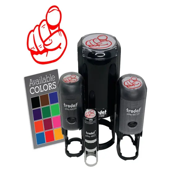 Hand Finger Pointing at You Self-Inking Rubber Stamp Crafting Planners Red {7}