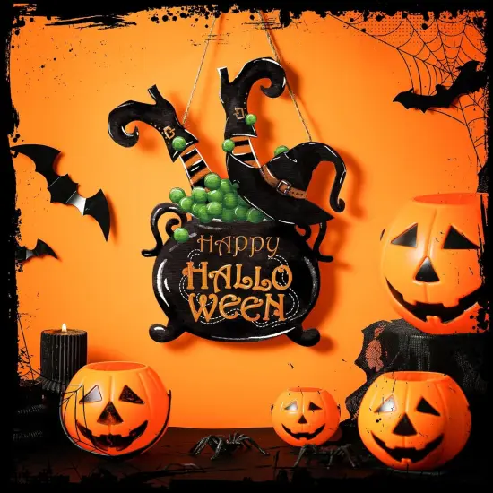 Halloween Welcome Door Sign - (Witch) {6}