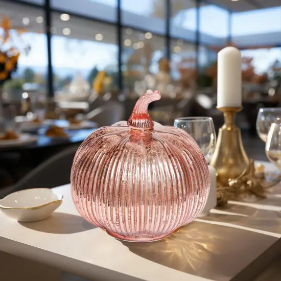 Rosegold Thanksgiving Decorative Artificial Pumpkins {2}