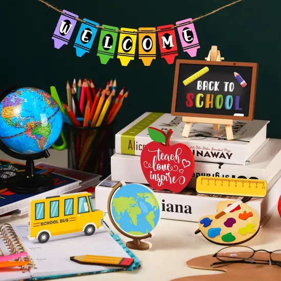 14 Pcs Back to School Tiered Tray Decorations {4}