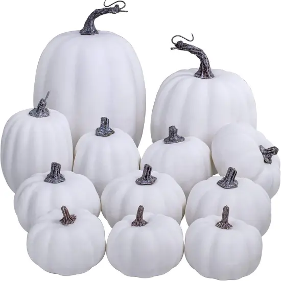 Artificial White Pumpkins {1}