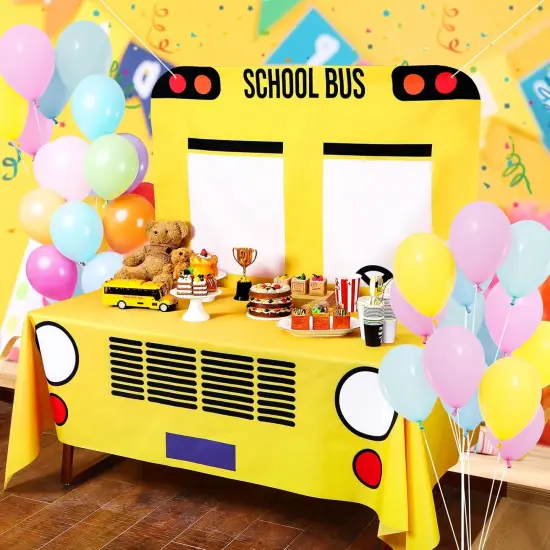 2 Pcs School Bus Party Decorations First Day of School {1}