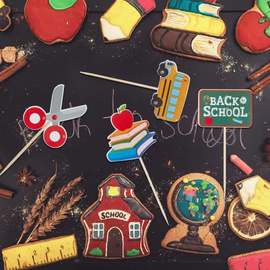 54 Pieces Back to School Cupcake Toppers {5}
