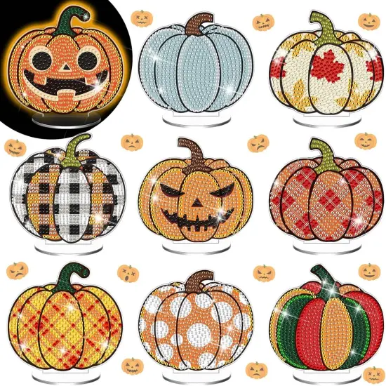 9 Pcs Fall Diamond Painting Tabletop Decor {1}