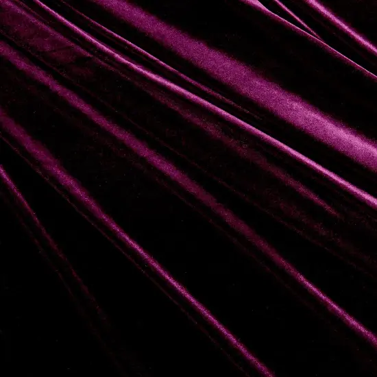 1 Yard Soft Stretch Velvet Fabric for Fashion Dancewear Costumes 58 60 Inch Width Eggplant {1}