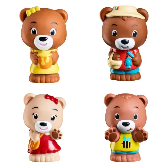 Timber Tots: Browny Family - 4 Character Set, Bear Toy Figurines, 1.75-2" Animal Miniatures w/ Unique Details, Nature Playset, Kids & Toddlers 18Mo+ {1}