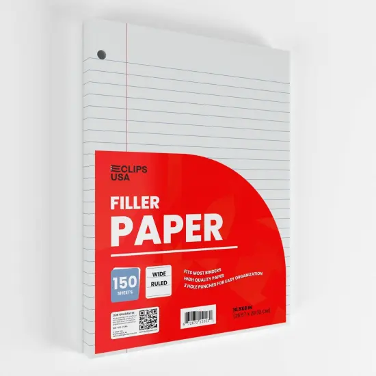 Wide-Ruled Filler Paper White &ndash; 150 Sheets &ndash; 36 Packs {3}