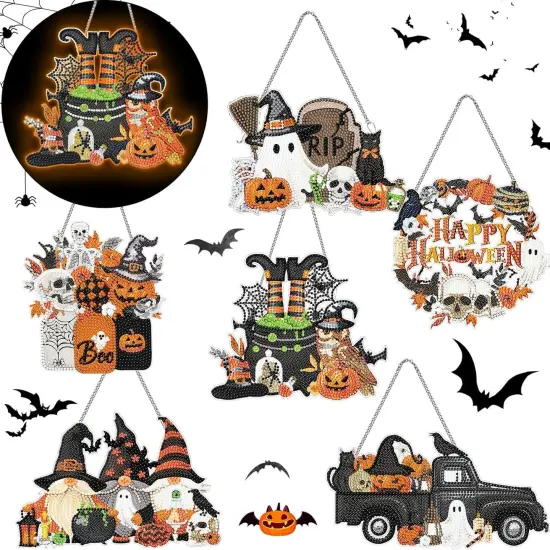 6 Pcs Halloween Diamond Art Painting Kits {1}