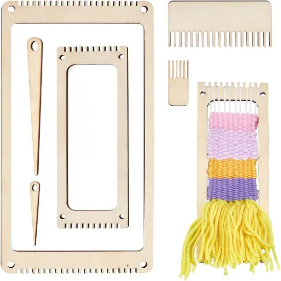 6Pcs Wood Weaving Loom Kit {1}