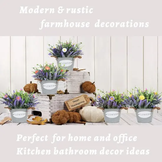 Fake Plants Purple Lavender {5}