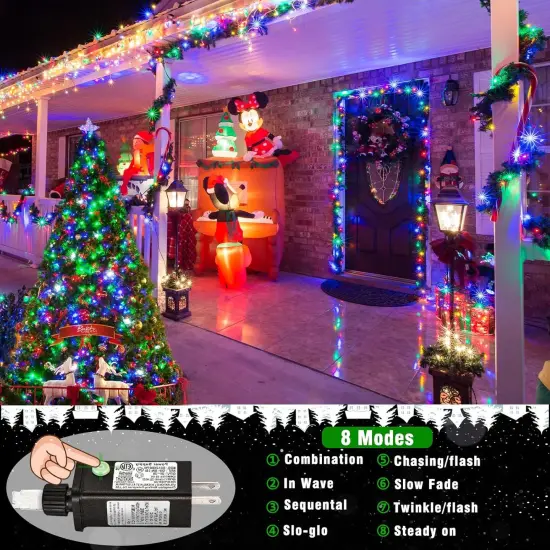 66ft Christmas String Lights with 8 Modes - 200 LED {4}
