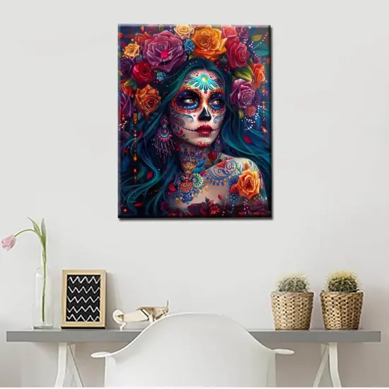 Skeleton Makeup Paint by Numbers Kits - 16''W x 20''H {2}