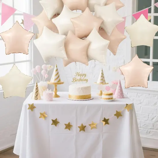 8Inch Large Sand White Apricot Helium Balloon for Birthday Baby Shower Anniversary Party Decorations {3}