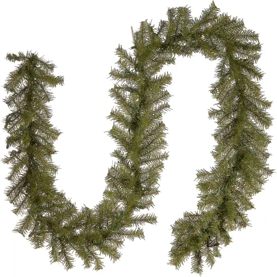 9 Feet -Pre-Lit Artificial Christmas Garland, Green, Norwood Fir, White Lights {2}