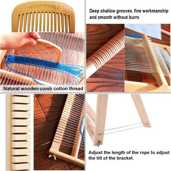 Weaving Loom with Stand Wooden Multi-Craft Weaving Loom Arts & Crafts {4}