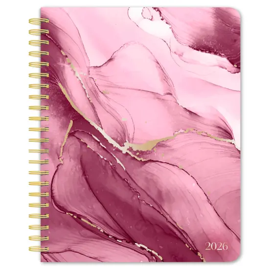 Crackled Blush | 2026 6x7.75 Inch Weekly Desk Planner | Foil Stamped Cover {1}
