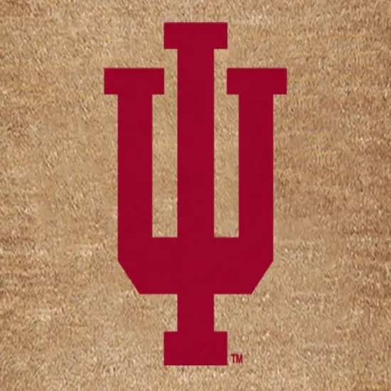 The Memory Company NCAA Indiana Hoosiers Logo Rectangular Coir Door Mat 29.5" x 19.5" Brown {1}