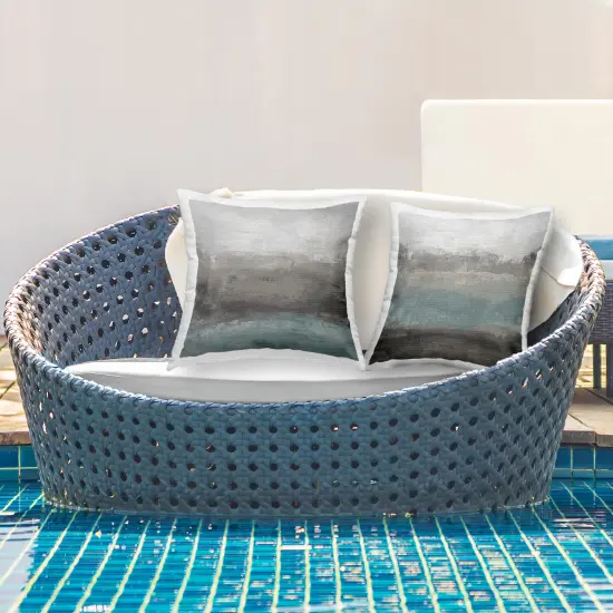 Stupell Industries Dark Earth & Sea 2 Piece Outdoor Printed Pillow Set design by Hannah Dawson, 18 x 7 x 18 {2}