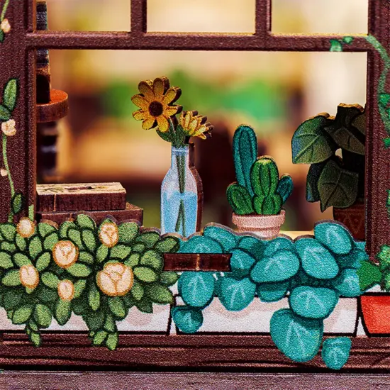 DIY Book Nook Kit - Green Life Bookshop {4}