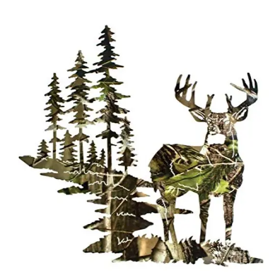 Camo Deer Birthday Party Edible 1/4 Sheet Image Frosting Cake Topper {1}