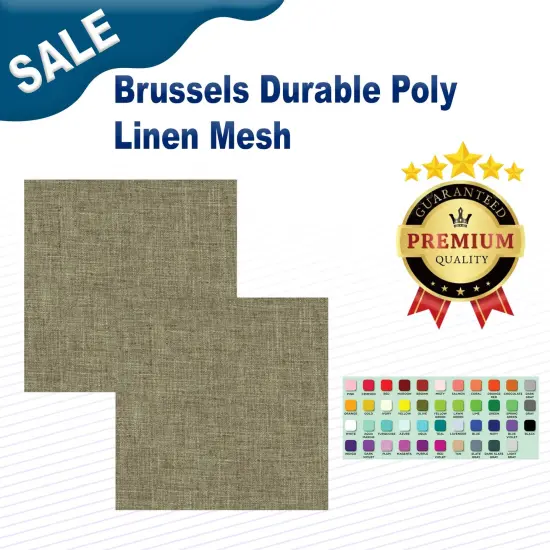 Brussels Durable Poly Linen Mesh Grey {2}