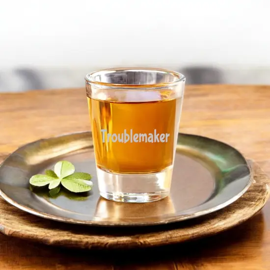2oz Troublemaker Shot Glass {2}