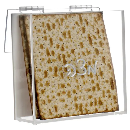 Lucite Matzah Box Gold {2}