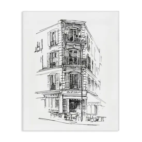 Stupell Industries Parisian Boulevard Study Canvas, design by Ethan Harper {1}