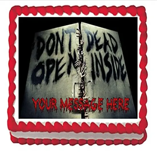 Zombie Edible Cake Topper 1/4 sheet {1}