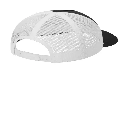 Sport-Tek&reg; YP Classics Retro Trucker 5-Panel Cap Black/ White {2}