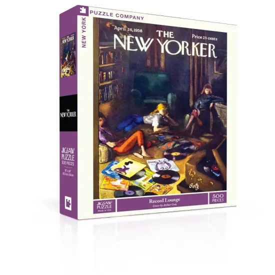 New York Puzzle Company Record Lounge 500 Piece Piece Jigsaw Puzzle {2}