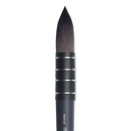Winsor & Newton Professional Watercolor Synthetic Squirrel Brush - Quill, Short Handle, Size 6 {1}