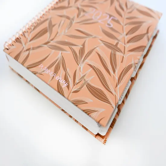 2025 Planner - Signature Layout, Spiral Bound - "Golden Leaves" (#207) {4}