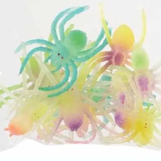 Glow In The Dark Spiders Include 12 Units {2}