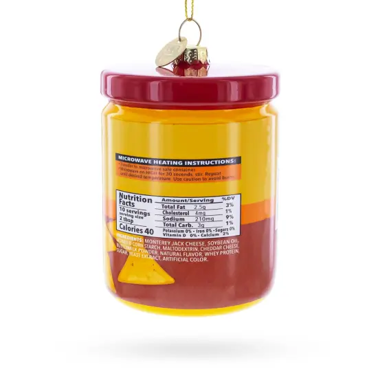 Nacho Cheese Dip Jar Glass Christmas Ornament {4}