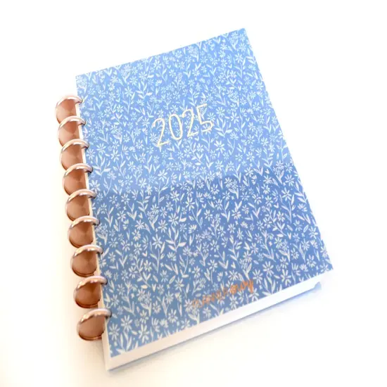 2025 Planner - Mini Horizontal Layout, Disc Bound - "Amalfi Floral" (#1006) {2}