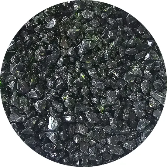 Wissmach Frit Coarse Parsley Transparent 96-320 1Lb. Jar 96 COE {1}