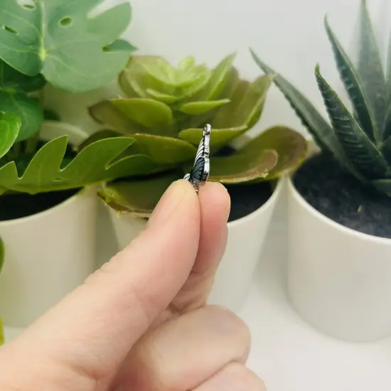 1, 4, 20 or 50 Pieces: White and Grey Striped Butterfly Charms {3}