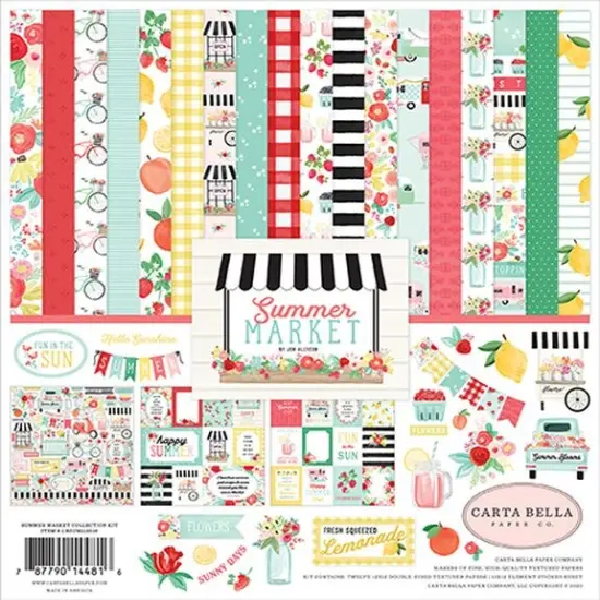 DISC-Carta Bella Summer Market Collection Kit {1}