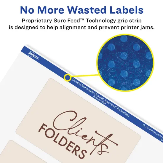 Avery Durable ID Labels with Sure Feed, 3" x 5" {6}