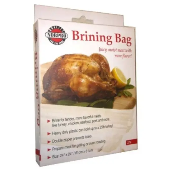 Norpro 24" x 24" Heavy Duty Double Zipper Turkey / Meat Brining Bag - Holds Up to 25 lbs {5}