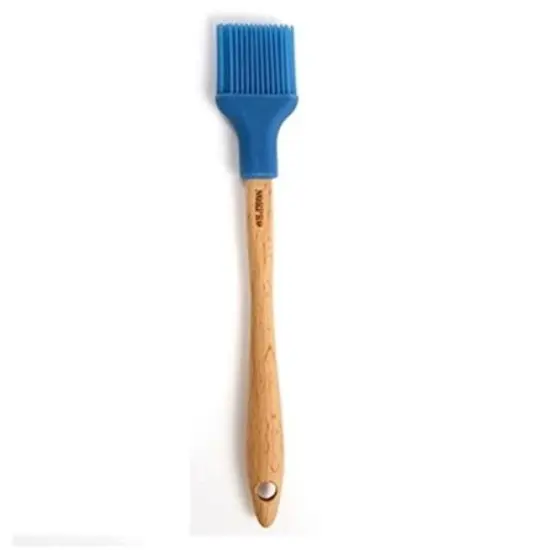 Norpro 7" Mini Heat-Resistant Silicone Basting Brush - For Pastry Glazes, Baking, Meat Sauces - Blue {1}