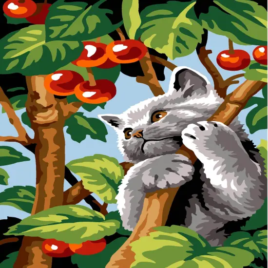 Needlepoint canvas for halfstitch without yarn Branch Games Unit SEU928.396 Seg De Paris Printed Tapestry Canvas {1}