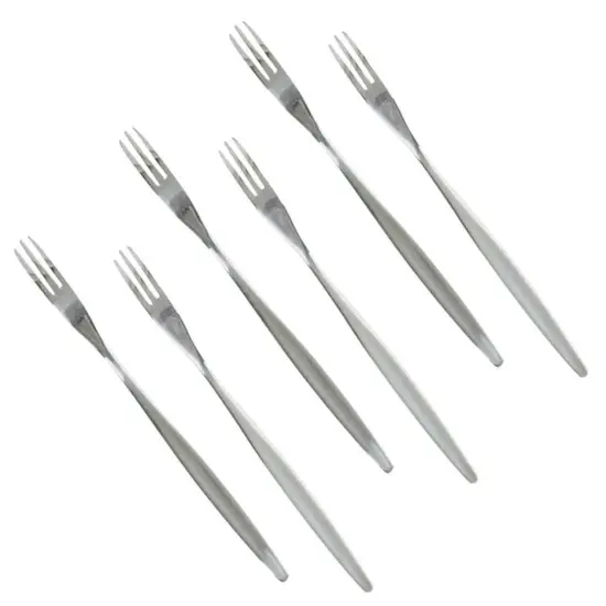 Norpro 8" Long Stainless Steel Pickle Forks Set - Olive Onion Cherry Server Fork {7}